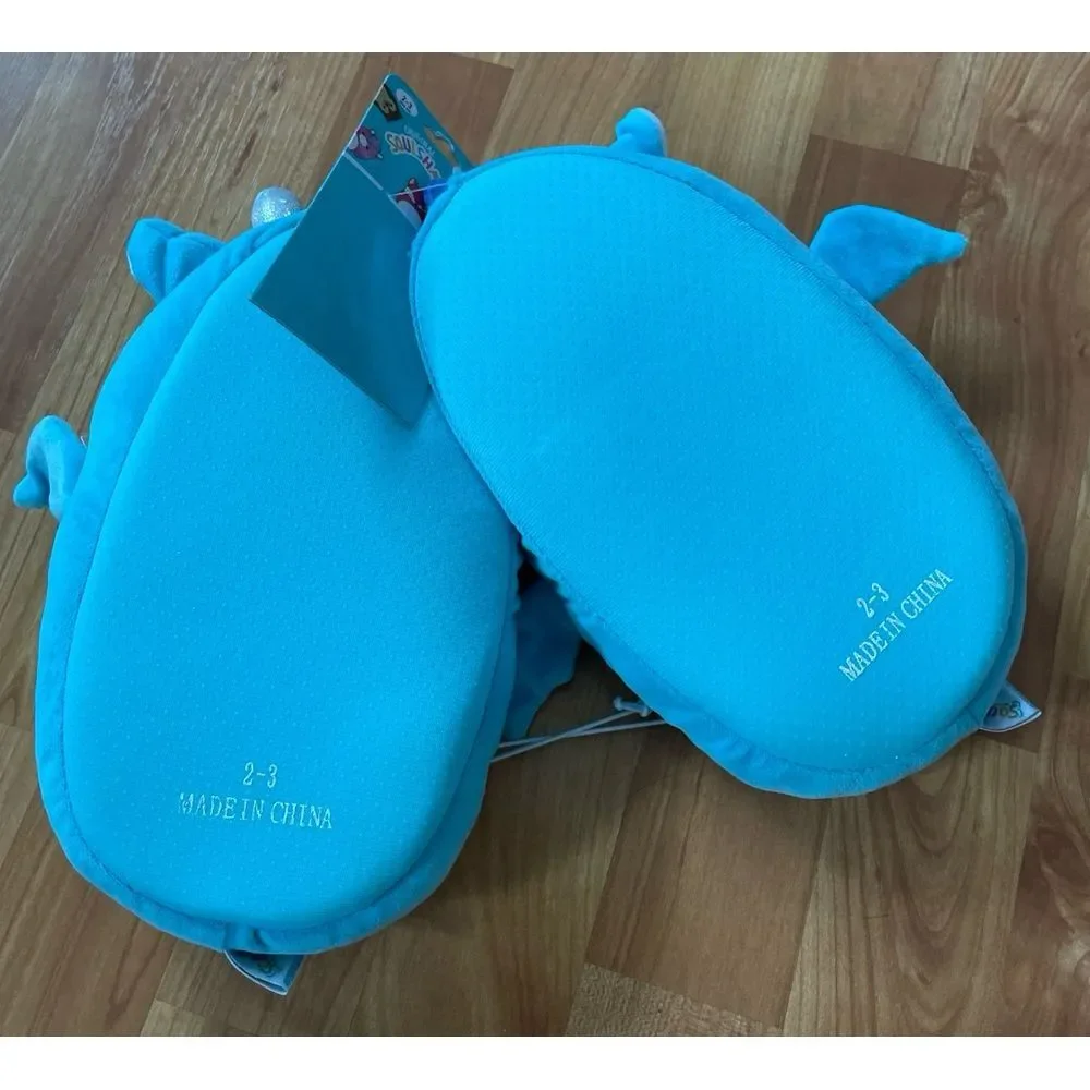 Squishmallow  Slippers Tatiana The Dragon Squishy‎ Size 2/3 Kids